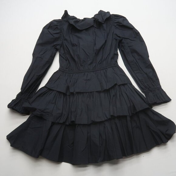 Ulla Johnson Lola Tiered Ruffle Mini Dress Black Size 4 - Picture 6 of 13